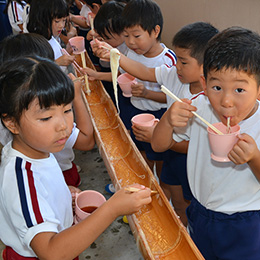 流しそうめん写真